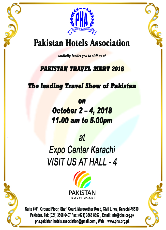 PHA participated and invited its Members at Pakistan Travel Mart 2018 at Karachi Expo C